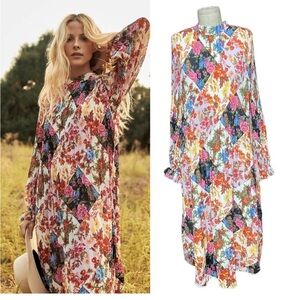 COPY - Maeve Shara Pleated Midi Dress size M